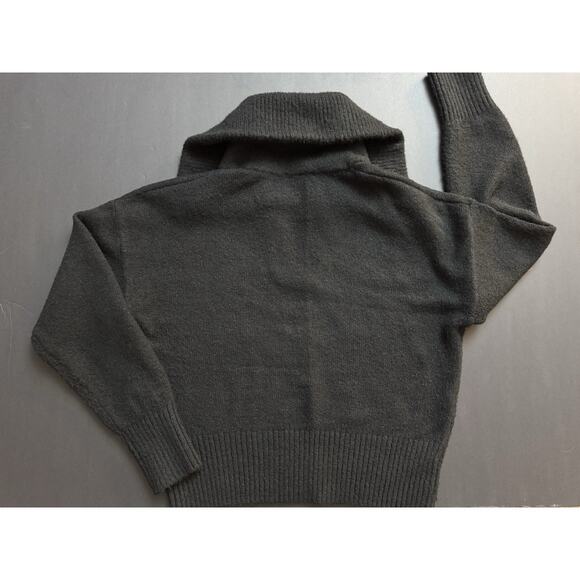 Express Women’s Black Cozy Knit Collared Pullover Sweater – Size M - Picture 6 of 7